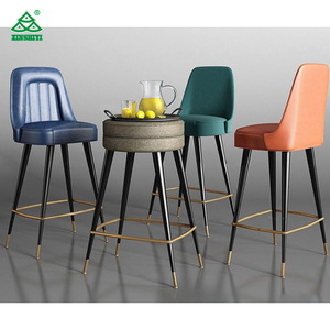 5 étoiles Hôtel Restaurant Contemporain Chaises de Bar/Rembourré Hauteur de Comptoir Moderne Tabourets de Bar En Métal jambes - Product Image 4