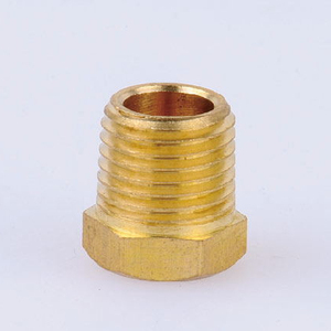 Male 1/4" NPT Brass End Cap , Choke Plug 1/8 3/8 1/2"