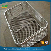 Panier en maille micro-tissée en acier inoxydable pour autoclave, idéal pour les applications d'écran