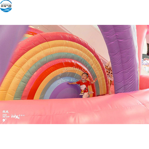 Enfants jouets de plein air château sautant <span class=keywords><strong>gonflable</strong></span> personnalisé commercial <span class=keywords><strong>gonflable</strong></span> <span class=keywords><strong>rose</strong></span> videur à vendre - Product Image 6