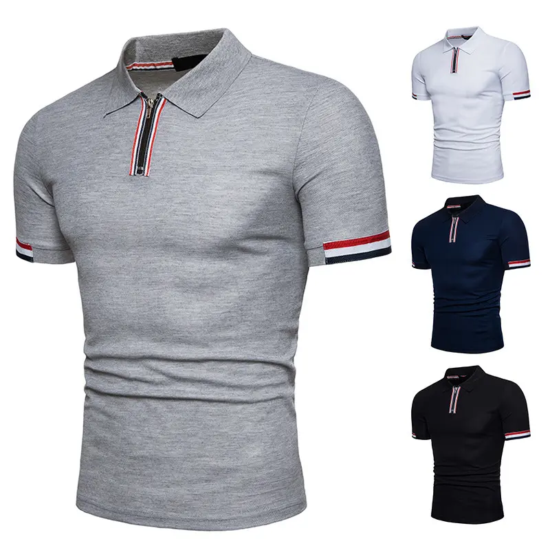 Men Tshirt Summer Joint Label European Size Breathable Polo Shirt Custom OEM Men Polo T-shirts