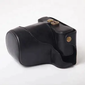 Tas casing kamera kulit PU penutup lensa pelindung untuk Fujifil X-M1 X-A1 X-A2 xm1 xa1 xa2 xa3 xa10