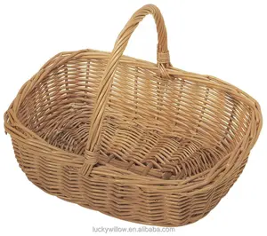 Hand weave willow Egg Gathering Basket wicker chicken egg basket packing basket