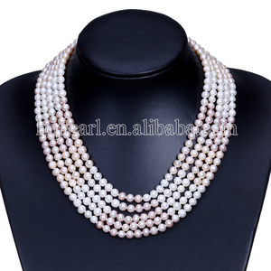 Collier d'hiver perlé en forme de pomme de terre, pour femme, bijou à paillettes - Product Image 3