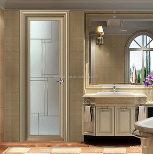 Diseño de puerta cómoda de aluminio con diseño moderno, puertas de entrada de aleación de aluminio con oscilación de vidrio, acabado Interior opcional - Product Image 2