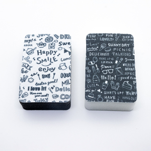 Esponja de limpieza de cocina impresa, blanca y negra, ecológica, 2 uds. - Product Image 1