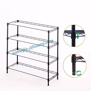 Hogar pequeño tamaño del zapato <span class=keywords><strong>estante</strong></span> de poca potencia montar <span class=keywords><strong>estante</strong></span> de alambre de metal negro - Product Image 2
