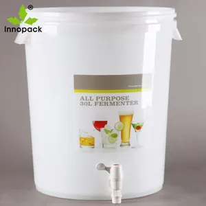 Homebrew प्लास्टिक शराब बैरल 30 लीटर, नल के साथ बियर का कबंध के लिए पानी कंटेनर