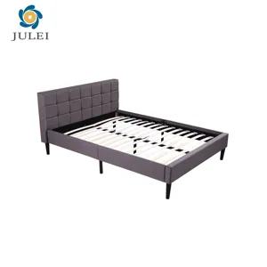 Julei DJ-BD03 kraliçe yatak döşemeli düğme tepeli Premium Platform yatağı