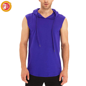 camisa camiseta con <span class=keywords><strong>capucha</strong></span> en blanco al por mayor en blanco para hombre Camiseta simple <span class=keywords><strong>Sudadera</strong></span> con <span class=keywords><strong>capucha</strong></span> <span class=keywords><strong>sin</strong></span> mangas - Product Image 1