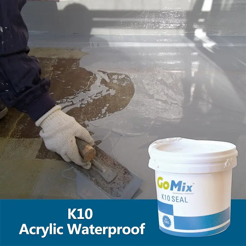 Kullanıma hazır duvar zemin ve çatı kullanımı K10 akrilik polimer su yalıtım