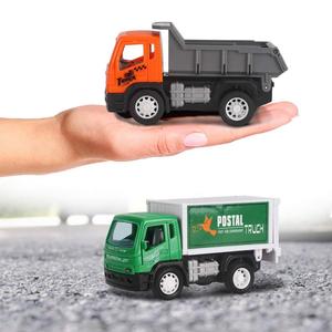 Set di 6 <span class=keywords><strong>veicoli</strong></span> da costruzione costruttori di città Pullback-include autocarro con cassone ribaltabile, betoniera, camion della spazzatura, escavatore, gru - Product Image 3