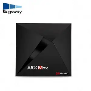 2018 热销新品 A5X Max + RK3328 4 gb ram 16 gb rom 双 wifi 电视盒 octa core 4 K android 7.1 智能电视盒