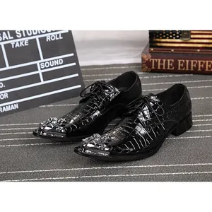 NA036 2022 Handgemaakte Wees Teen Sliver Metalen Schedel Nieuwe Stijl Leer Loafers Mannen Casual Schoenen Mannen Flats Maat