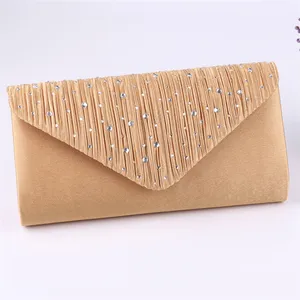 European style vintage crystal stone clutch evening bag