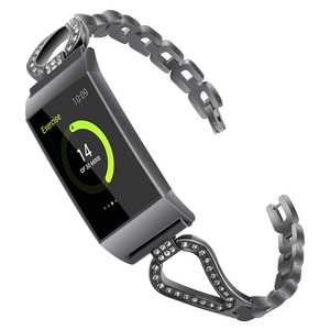 IVANHOE <span class=keywords><strong>Bracelet</strong></span> de <span class=keywords><strong>montre</strong></span> en acier inoxydable diamant X chaîne <span class=keywords><strong>Bracelet</strong></span> croisé <span class=keywords><strong>Bracelet</strong></span> accessoires de remplacement <span class=keywords><strong>pour</strong></span> <span class=keywords><strong>Fitbit</strong></span> <span class=keywords><strong>Charge</strong></span> <span class=keywords><strong>3</strong></span> - Product Image 4