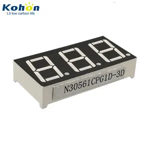 Pure green common anode 0.56 inch 3 digit 7 segment led display for digital indicator