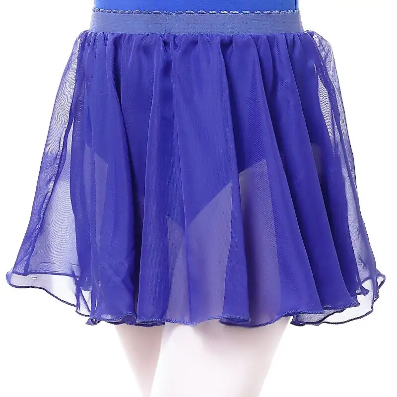 B8027 di alta qualità di fabbrica Soft Wrap bambini balletto gonna a portafoglio in Chiffon gonne di balletto balletto