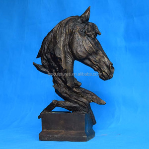 Scultura di Testa di Cavallo <span class=keywords><strong>in</strong></span> <span class=keywords><strong>Bronzo</strong></span> Fuso, Statuette di Teste di Cavallo <span class=keywords><strong>in</strong></span> Metallo per Decorazione Domestica - Product Image 3