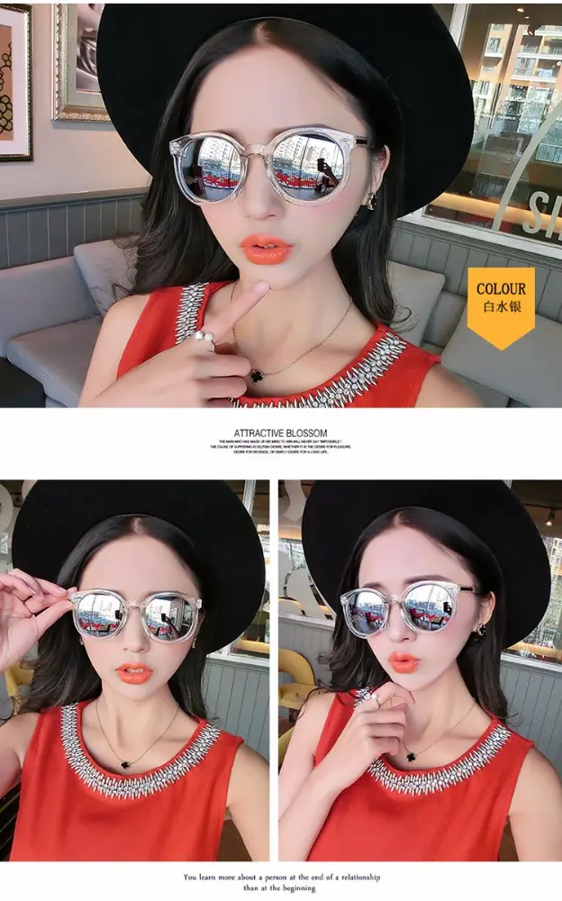 2017 nova Moda Moldura Redonda Óculos De Sol para Mulher de Alta Qualidade Colorido de Óculos De Sol para As Mulheres