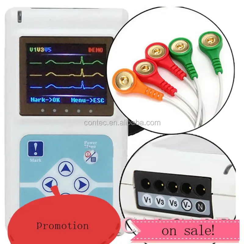 CONTEC TLC9803 Three Channel ECG Holter /EKG Holter with LCD Display--24 hours ECG recorder