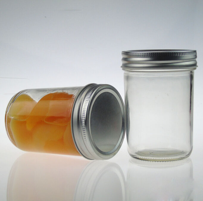 wide mouth recycled glass food jars
