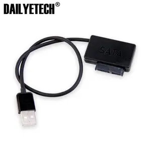 De gros dvd portable lecteur câble-Daileech — câble adaptateur USB 2.0 à 7 + 6 13 broches, adaptateur de lecteur optique pour ordinateur portable, CD/DVD Rom