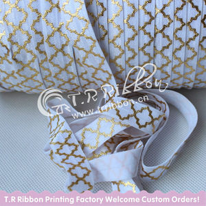 Or quatrefoil Feuille imprimée à rabat élastique accepter Personnalisé impression - Product Image 1