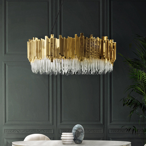 2017 HOT SELL SEPT. dorado gran Imperio de lujo araña de cristal moderna lámpara proyecto de dubai para el vestíbulo del <span class=keywords><strong>hotel</strong></span> - Product Image 2