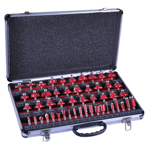 50pcs Mata Bor Router Kayu 1/4 Inch 6.35mm Shank untuk Pengerjaan Kayu, Model <span class=keywords><strong>Dovetail</strong></span>, Lurus, Ogee, Beading dengan Kotak Aluminium - Product Image 2