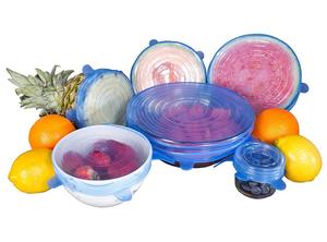 Haute Qualité Silicone Couvercles Stretch Frais <span class=keywords><strong>de</strong></span> Maintien Alimentaire Étirable <span class=keywords><strong>Film</strong></span> Couverture <span class=keywords><strong>de</strong></span> Joint, Sécurité-SANS BPA - Product Image 2