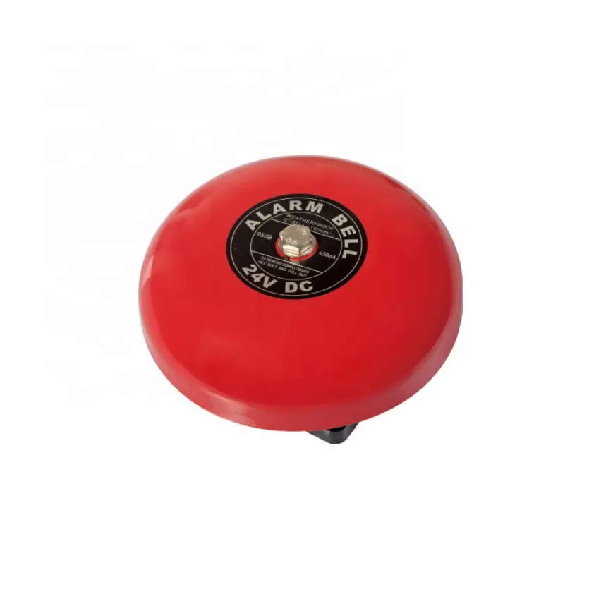 24V electric 6 inch bell indoor or outdoor automatic waterproof fire alarm bell for fire alarm system HC-BELL-6