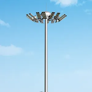 Goede Kwaliteit Gegalvaniseerd Hoge Mast Voor Stadion, Thermisch Verzinkt Outdoor Hoge Mast Licht Pole Voor Koop