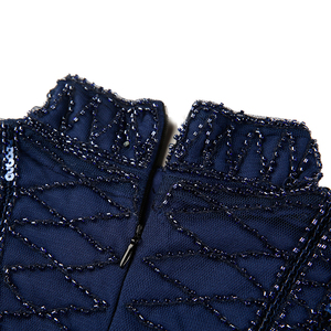 Vendita calda abbigliamento Casual colletto alto opera d'arte alla moda manica <span class=keywords><strong>lunga</strong></span> con cerniera <span class=keywords><strong>giacca</strong></span> uniforme da donna con <span class=keywords><strong>paillettes</strong></span> - Product Image 4