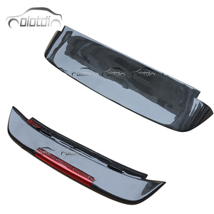 Becquet noir brillant <span class=keywords><strong>de</strong></span> <span class=keywords><strong>toit</strong></span> en Fiber <span class=keywords><strong>de</strong></span> carbone, Style cuillère S, avec LED, pour <span class=keywords><strong>Honda</strong></span> <span class=keywords><strong>CIVIC</strong></span> aeg 3 portes 3D OLOTDI, 1992 — 1995 - Product Image 4