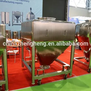 2000L Wadah Tangki IBC Stainless Steel, Dibuat Khusus untuk Bubuk dengan Bagian Bawah Kerucut