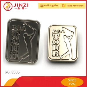 Matériau en alliage de Zinc petit logo gravé Custom made métal logo charms - Product Image 1
