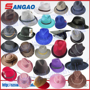 Venta al por mayor mezcla de hombres negros cotillon sombreros fiesta fieltro sombreros Fedora estilo lana 100% fieltro de lana o piel fieltro conejo pagamos arancel - Product Image 4
