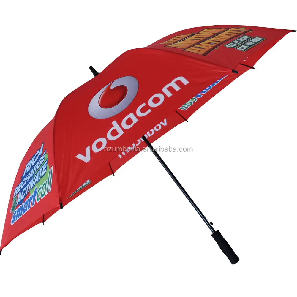 Vodafone 30" manuale aperto rosso logo personalizzato golf ombrellone