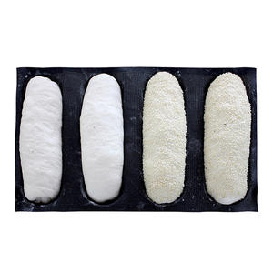 Moldes de silicona para hornear pan para uso doméstico, bandejas de horneado de pan, 4 loaves, formas de perros calientes, moños de malla abierta - Product Image 4