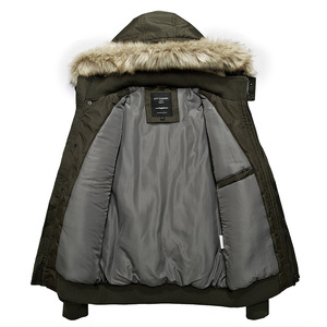 Chaqueta de invierno a prueba de viento para hombre con piel, venta al por mayor, Tallas grandes - Product Image 4