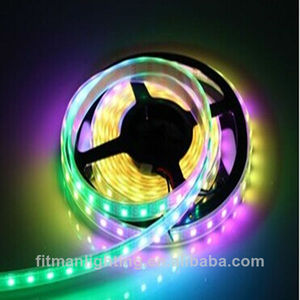 DC5V 4M 60LED/m 60IC/M WS2811 WS2812b full RGB color SMD5050 waterproof led pixel strip - Product Image 1