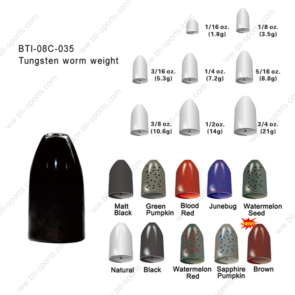 Tungsten Weight Worm Bullet Premium Fishing Sinkers