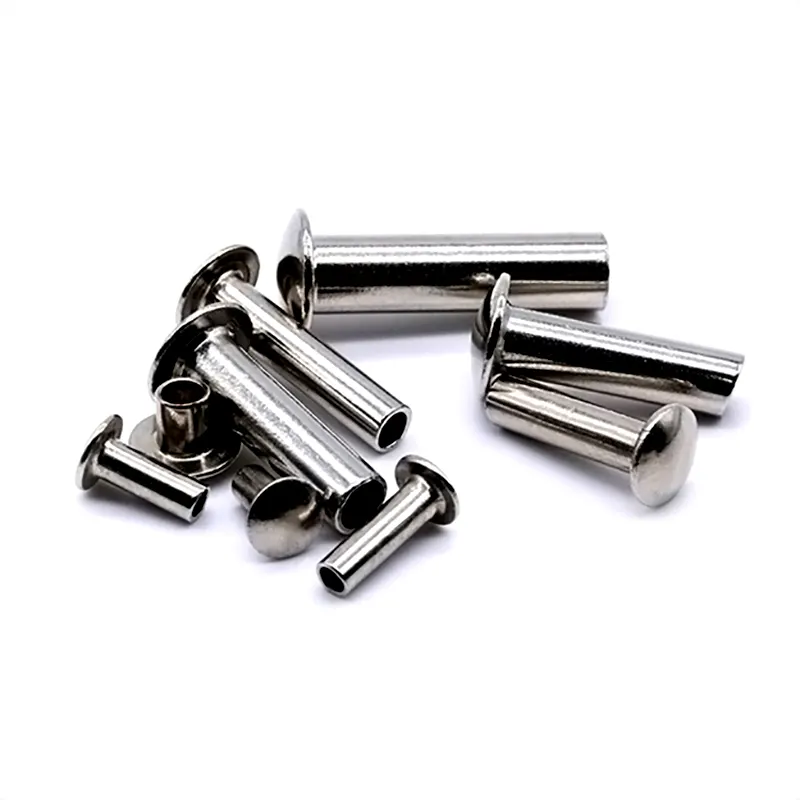 Micro rebite metal de cobre alumínio, rebite escareado cabeça semi-tubular para cadeiras dobráveis