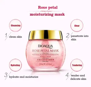 OEM Bioaqua rose petal mask pore cleaner maschera viso idratante crema notte sbiancante