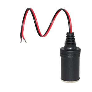 Cabo adaptador de soquete para fêmea, cabo despojado ou terminal de bateria de 12v para entrada de charuto, adaptador de soquete