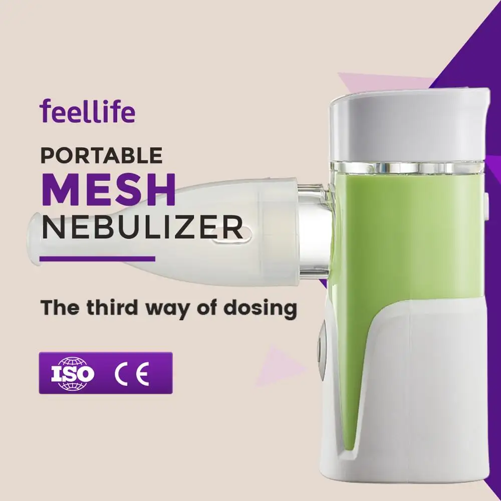 Nebulizador de malla portátil con carga USB para enfermedades respiratorias Máquina de mascarilla nebulizadora de malla Feellife para prevenir infecciones cruzadas