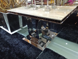 CD013 Foshan Living Room Furniture Guangzhou U Shape Leg <strong>Marble</strong> <strong>Console</strong> <strong>Table</strong> - Product Image 3