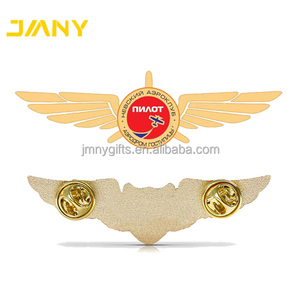 Badge de revers d'aile d'avion en métal 3D personnalisé pays d'egypte or arabie saoudite - Product Image 1
