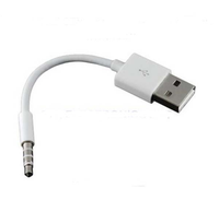 Adaptateur de charge et de transfert de données audio Jack 3,5 mm vers USB 2.0 pour iPod Shuffle 3ème, 4ème, 5ème, 6ème, 7ème génération